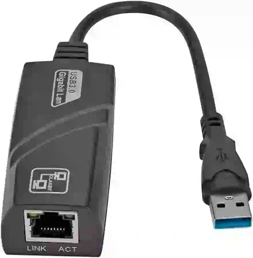 ADAPTADOR USB A LAN ETHERNET 10/100/1000 MBPS WINDOWS, MACOS, LINUX Y MÁS