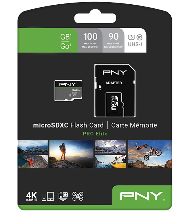 MEMORIA MICRO SD 256GB PNY 100MB/S