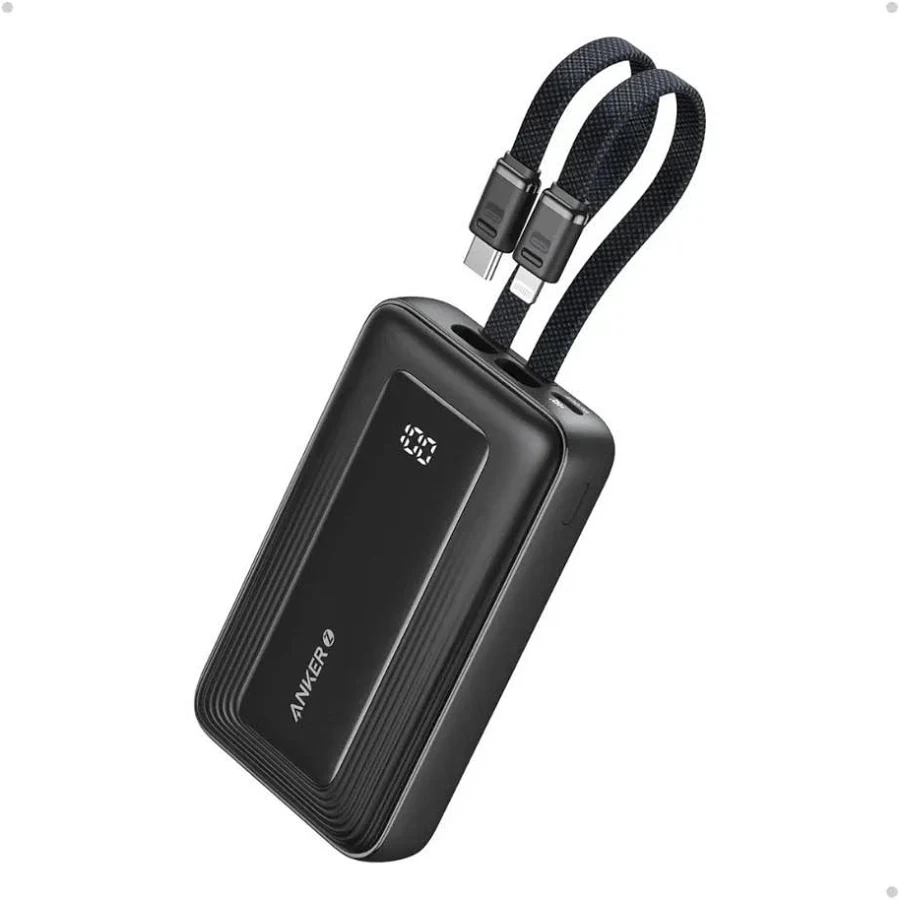 POWER BANK ANKER 10000MAH 30W CABLE TIPO C Y LIGHTNING