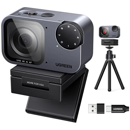 CAMARA WEB UGREEN FINECAM PRO 4K CM930, CANCELACION DE RUIDO, ENFOQUE AUTO