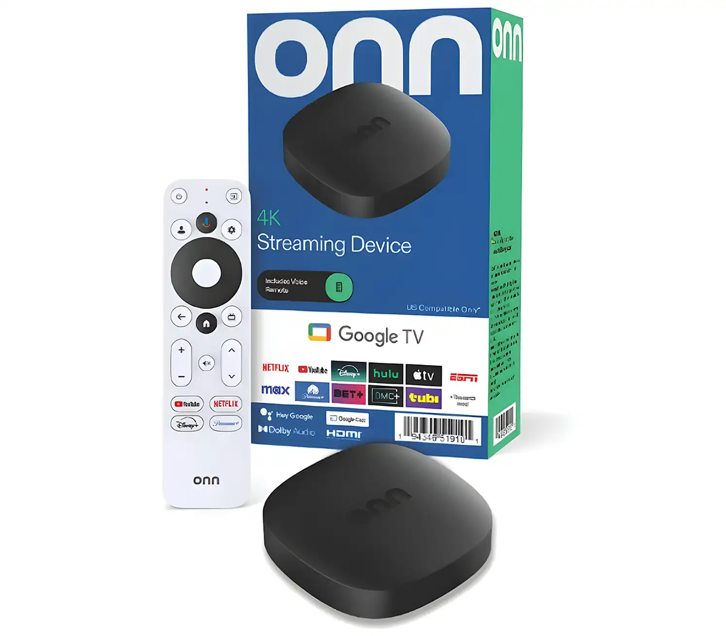 WATCH ONN 4K GOOGLE TV CON CONTROL REMOTO