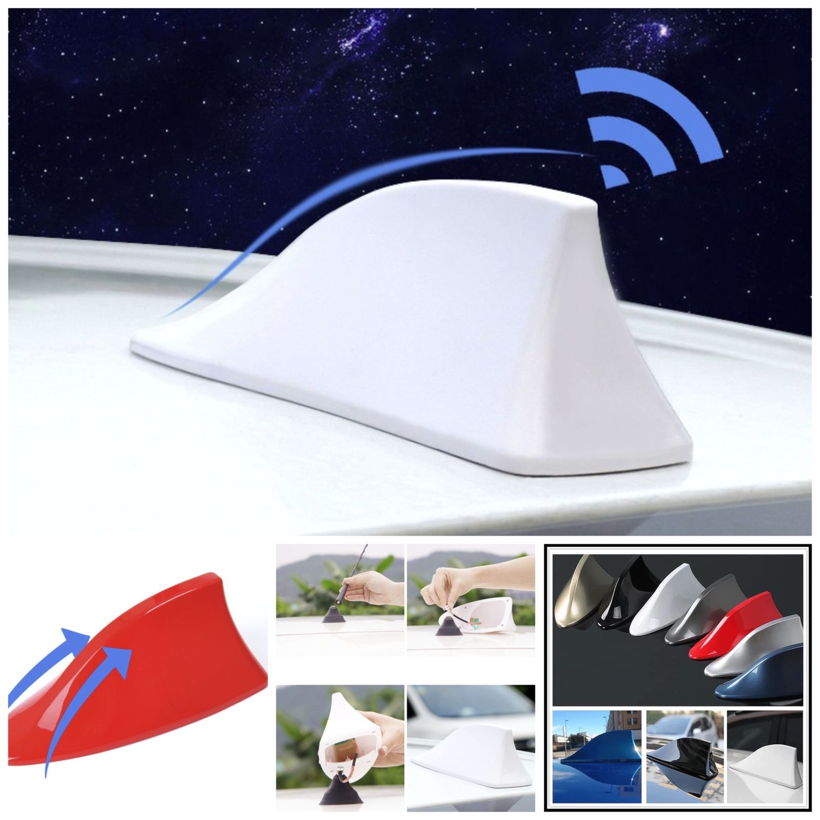 ANTENAS TIBURON COLOR