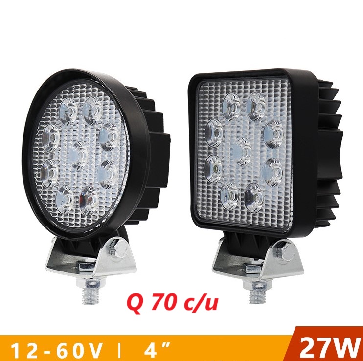 HALOGENO 4" 27W 9LED CUDRADO