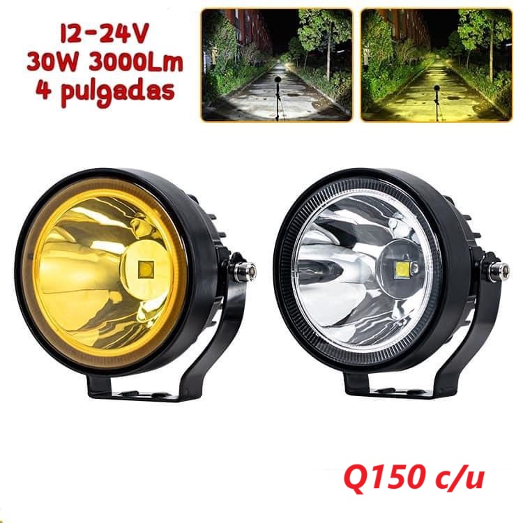 HALOGENO 4" BLANCO/AMARILLO 12-65V