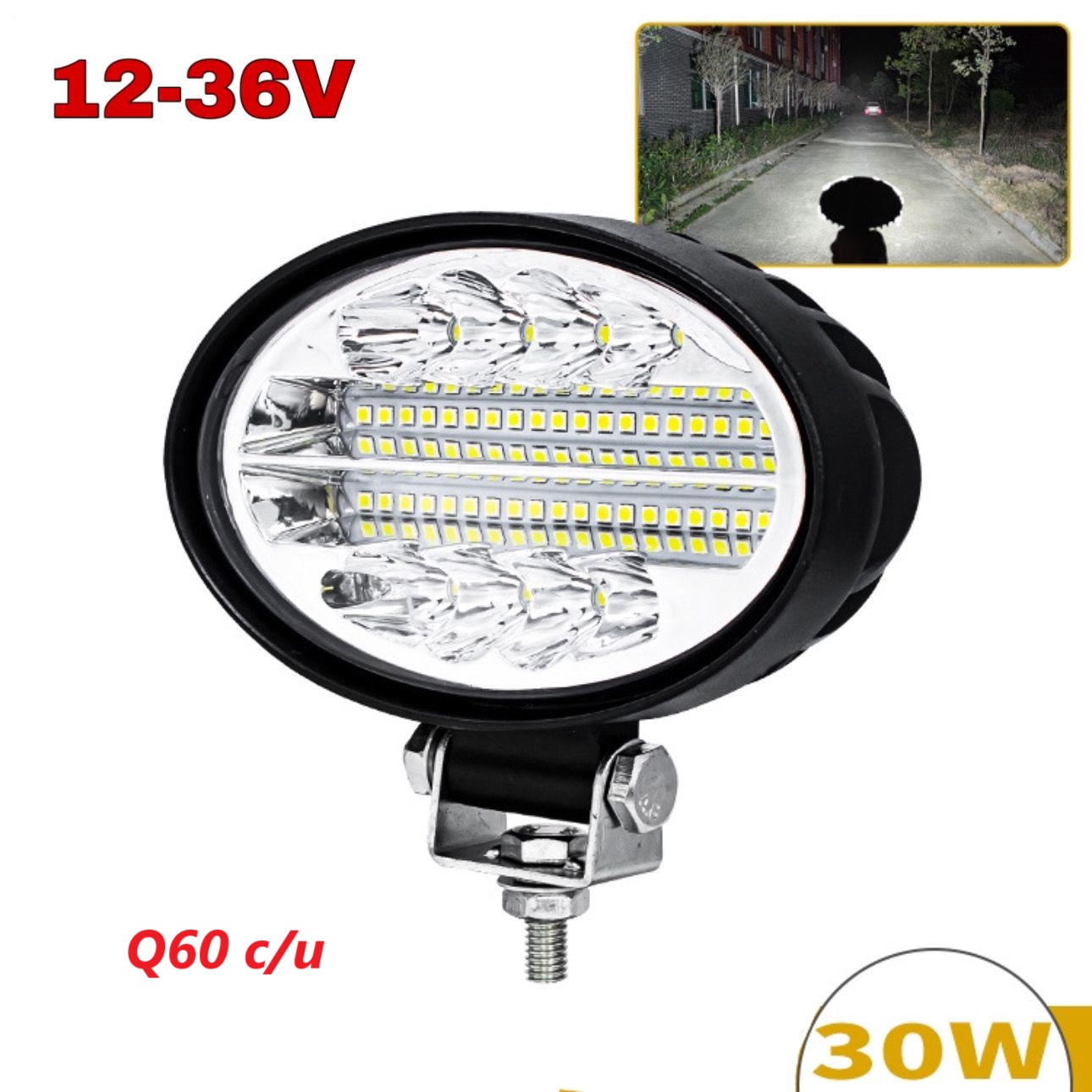 HALOGENO 48LED OVALADO 12-24V