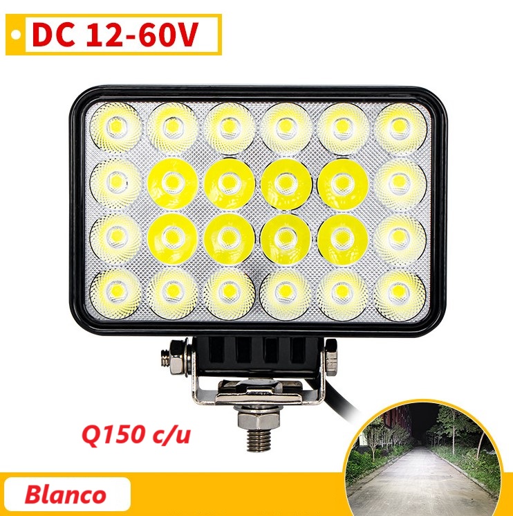 FARO CUADRADO 4X6 BLANCO 10-30V