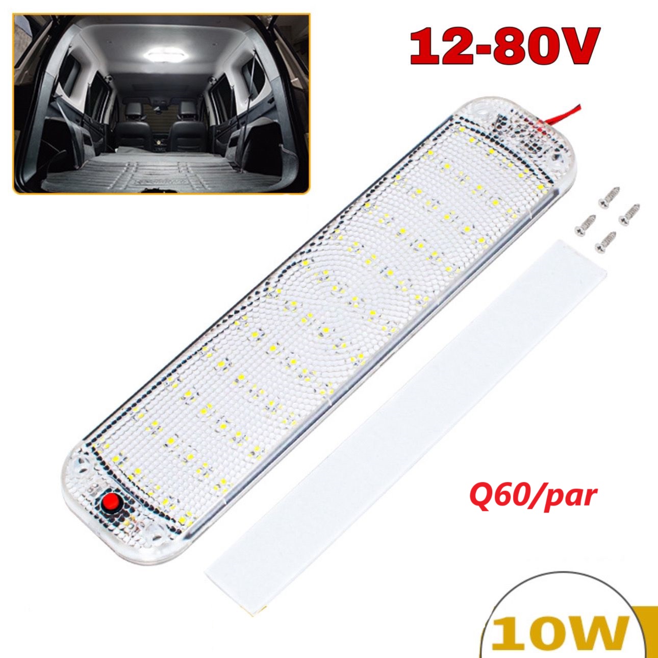 LUZ TECHO 72 LED 12-24V