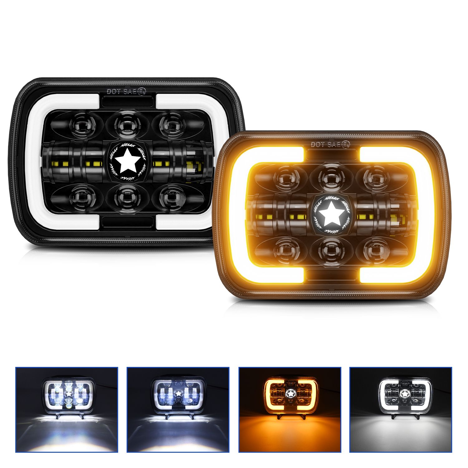 FARO CUADRADO 5X7 ESTRELLA