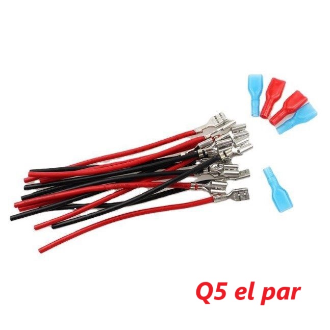 CABLE CON TERMINALES 0.75M 6.3MM PAR