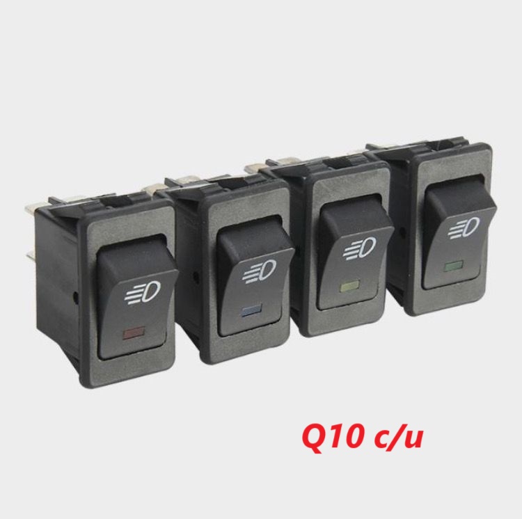 BOTON CUADRADO CON LUZ 35A 12V