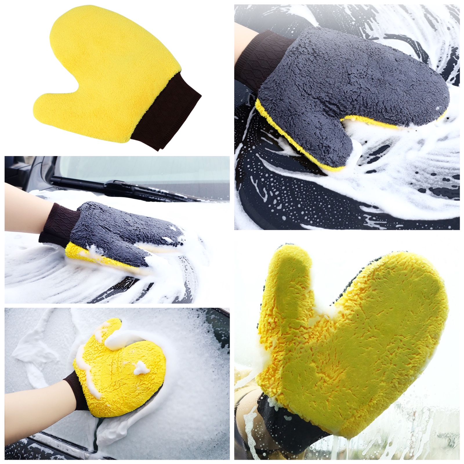 guante para limpiar amarillo