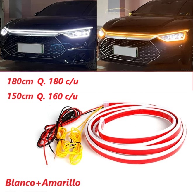 TIRA LED PARA CAPOT 180CM BLANCO+AMARILLO