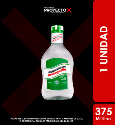 AGUARDIENTE ANTIOQUENO 24 SIN AZUCAR 375ML
