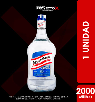 AGUARDIENTE ANTIOQUENO SIN AZUCAR 2000ML
