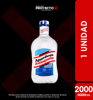 AGUARDIENTE ANTIOQUENO SIN AZUCAR 750ML AZUL 