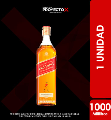 JOHNNIE WALKER SELLO ROJO 1000ML