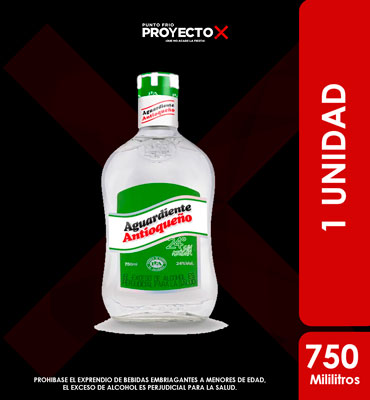 AGUARDIENTE ANTIOQUENO 24 SIN AZUCAR T VERDE 750ML