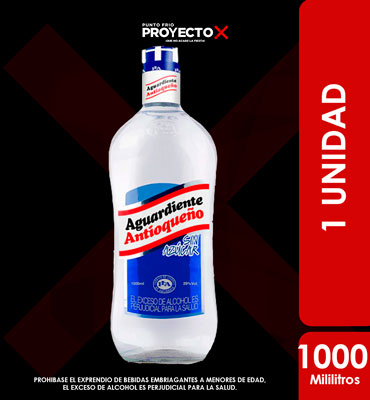AGUARDIENTE ANTIOQUENO SIN AZUCAR 1000ML