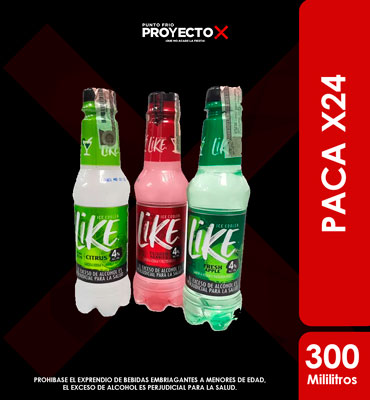 PACA LIKE FRUTOS ROJOS 300ML X24UNDS