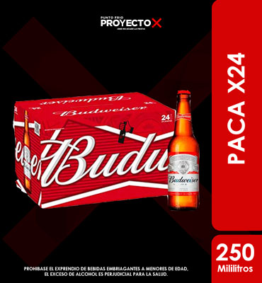 PACA BUDWEISER BOTELLA 250ML X24UNDS