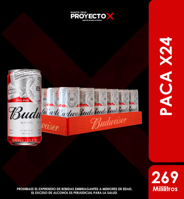 PACA BUDWEISER LATA 269ML