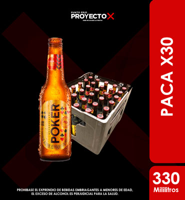 PACA POKER BOTELLA RETORNABLE 330ML X30