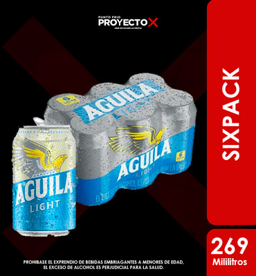 SIXPACK AGUILA LIGHT LATA 269 ML