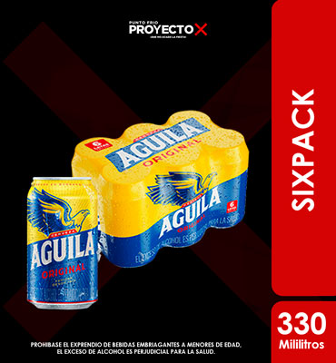 SIXPACK AGUILA NEGRA LATA 330 ML