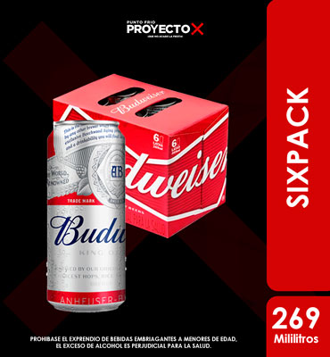 SIXPACK BUDWEISER LATA  269ML