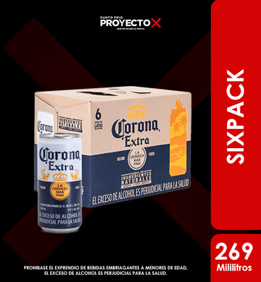 SIXPACK CORONA LATA 269ML