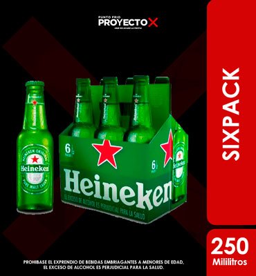 SIXPACK HEINEKEN BOTELLA 250ML