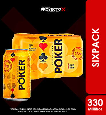 SIXPACK POKER LATA 330ml