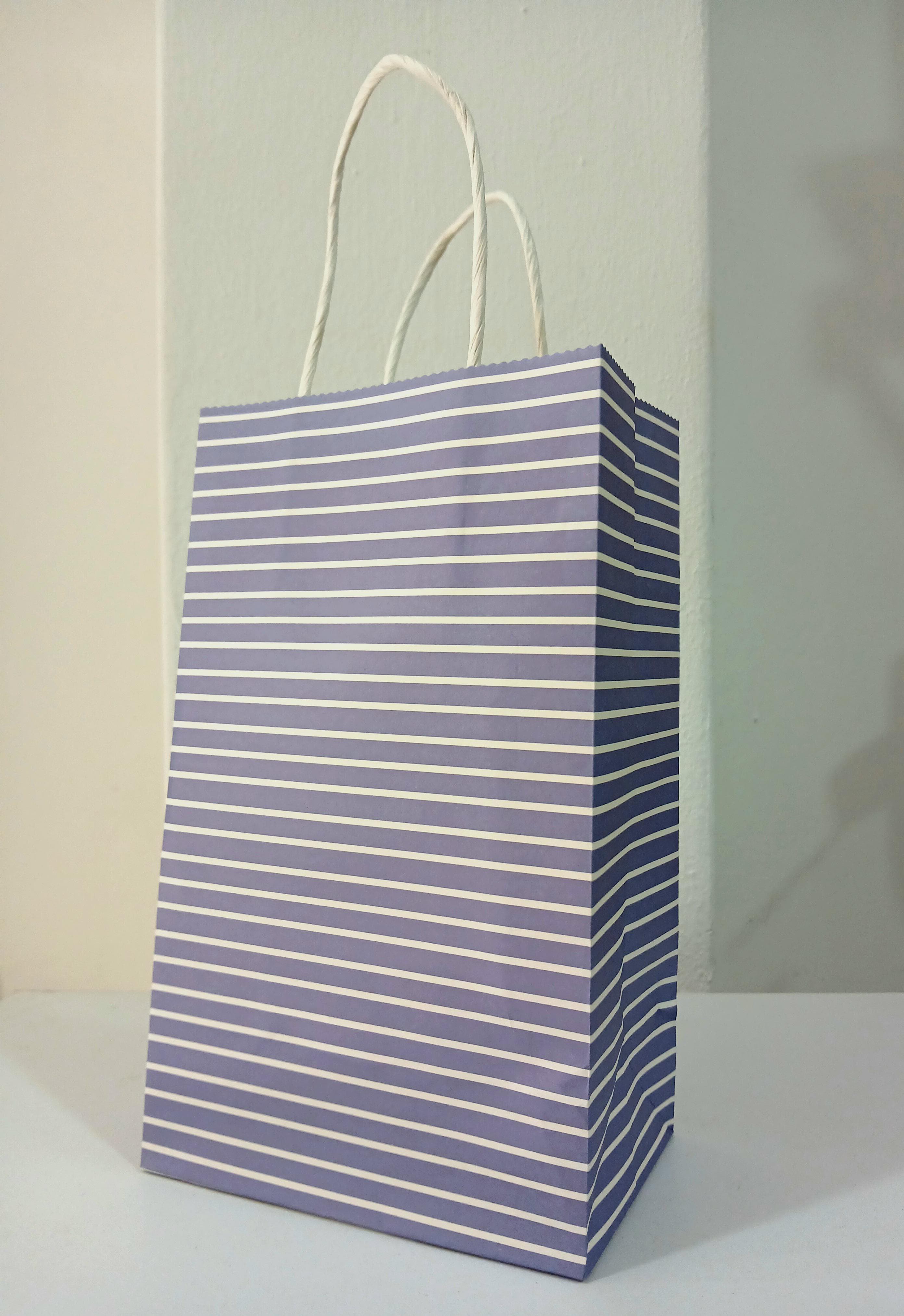 BOLSAS DE REGALO CADO  RAYAS 13,2X8,3X21,3