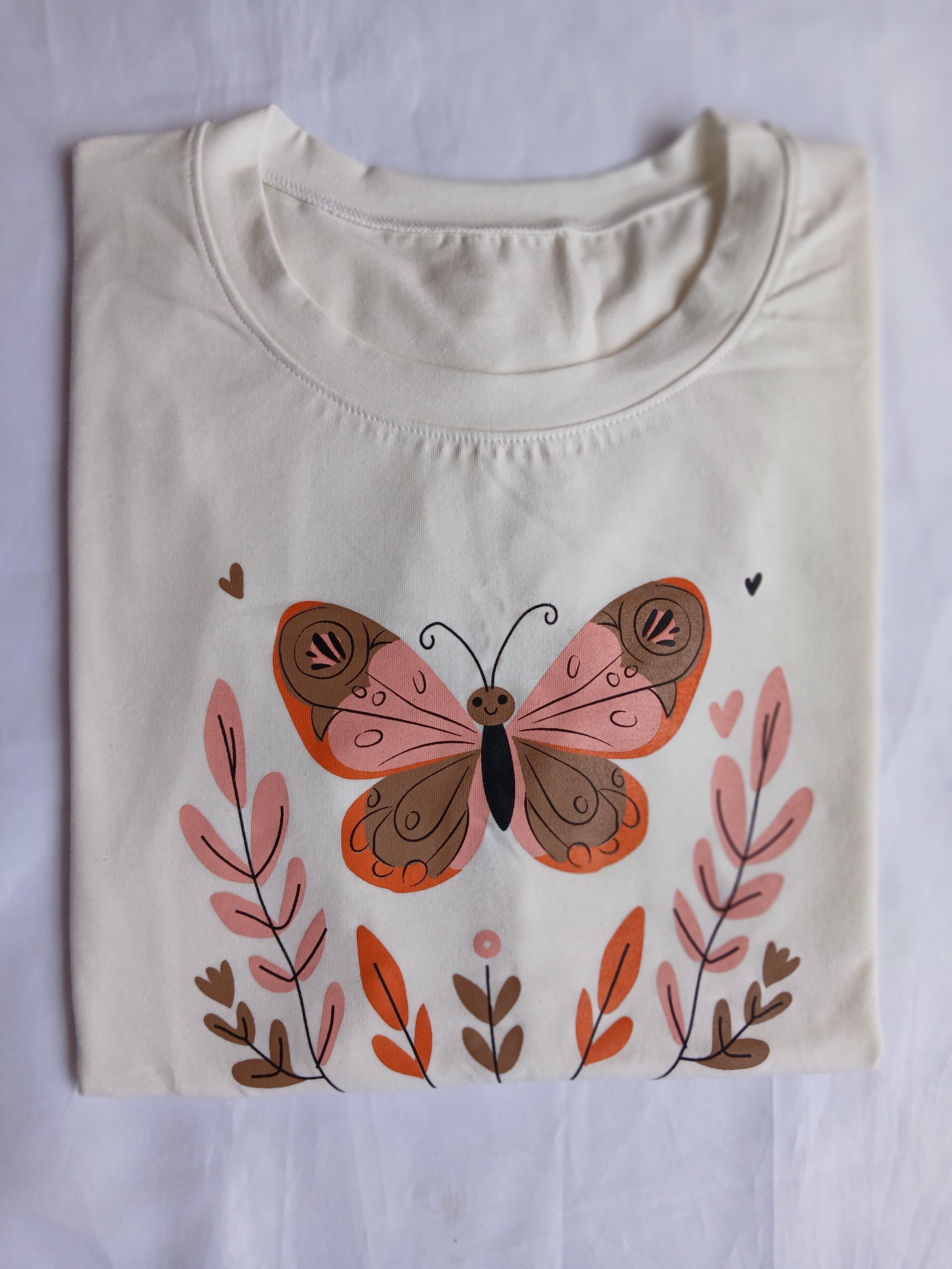 CAMISETA ESTAMPADA TALLA UNICA MARIPOSA 34