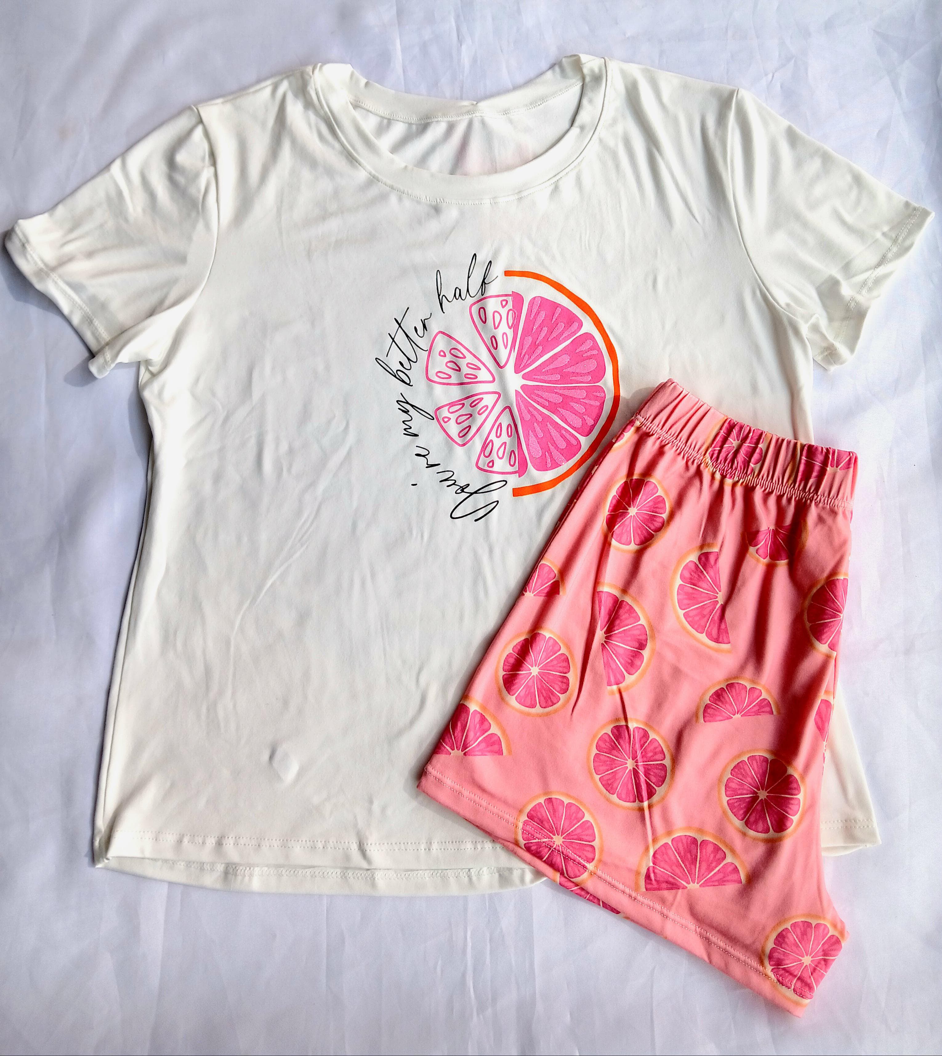 PIJAMA SHORT MANGA LIMON 2246