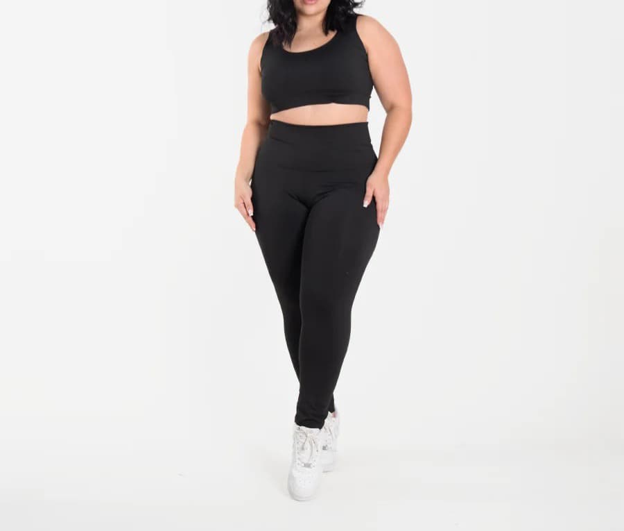 BLACK LEGGINS SET PLUS