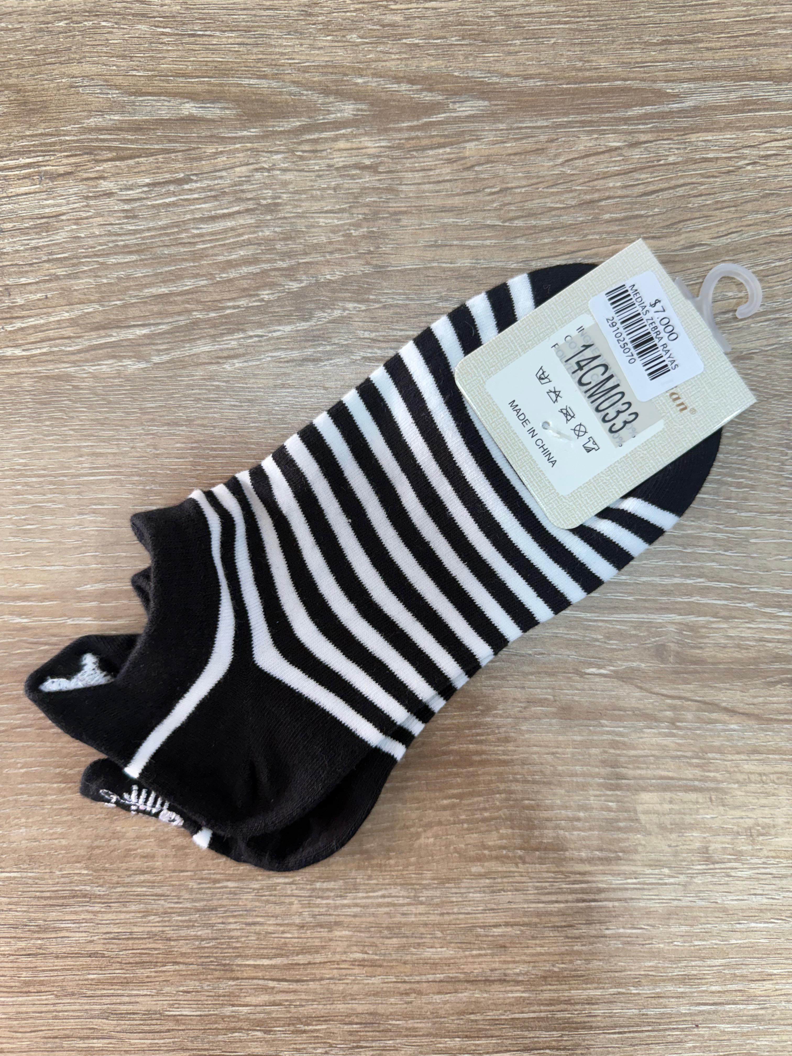 MEDIAS ZEBRA RAYAS DELGADAS 14CM033