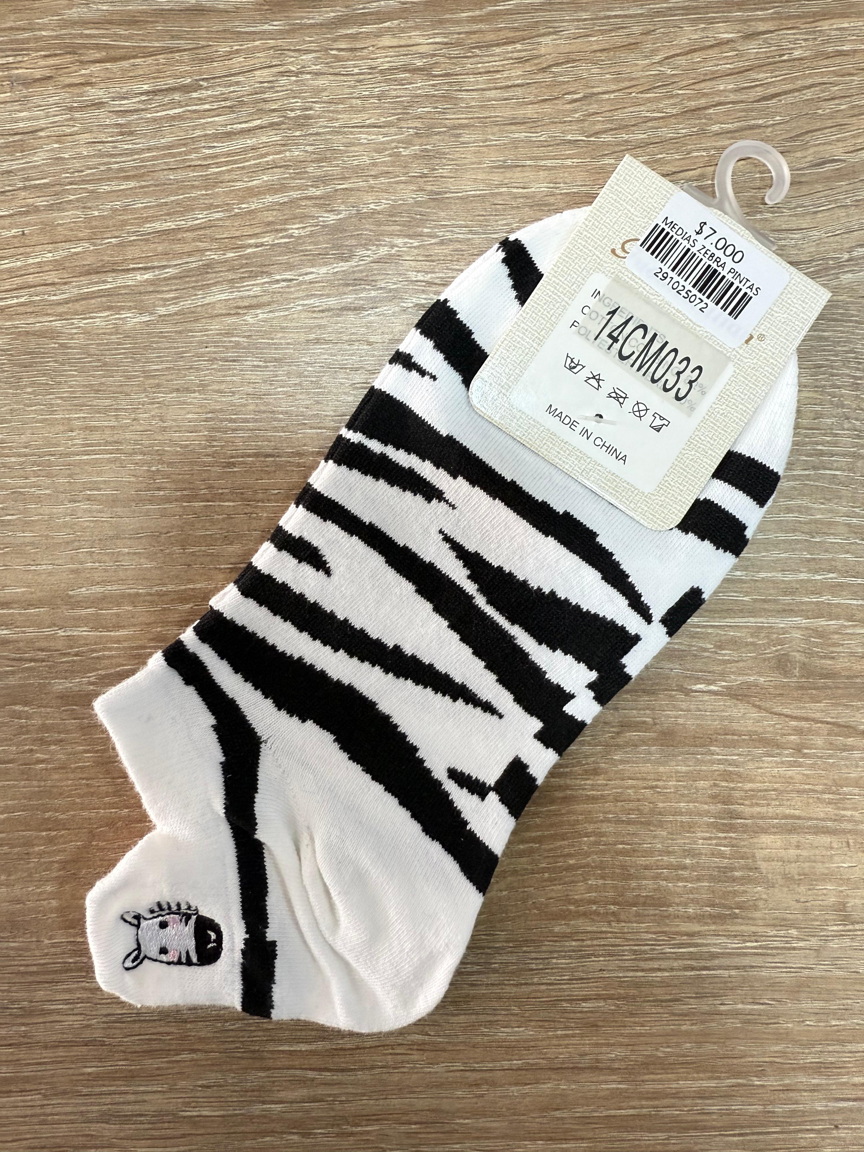 MEDIAS ZEBRA PINTAS 14CM033