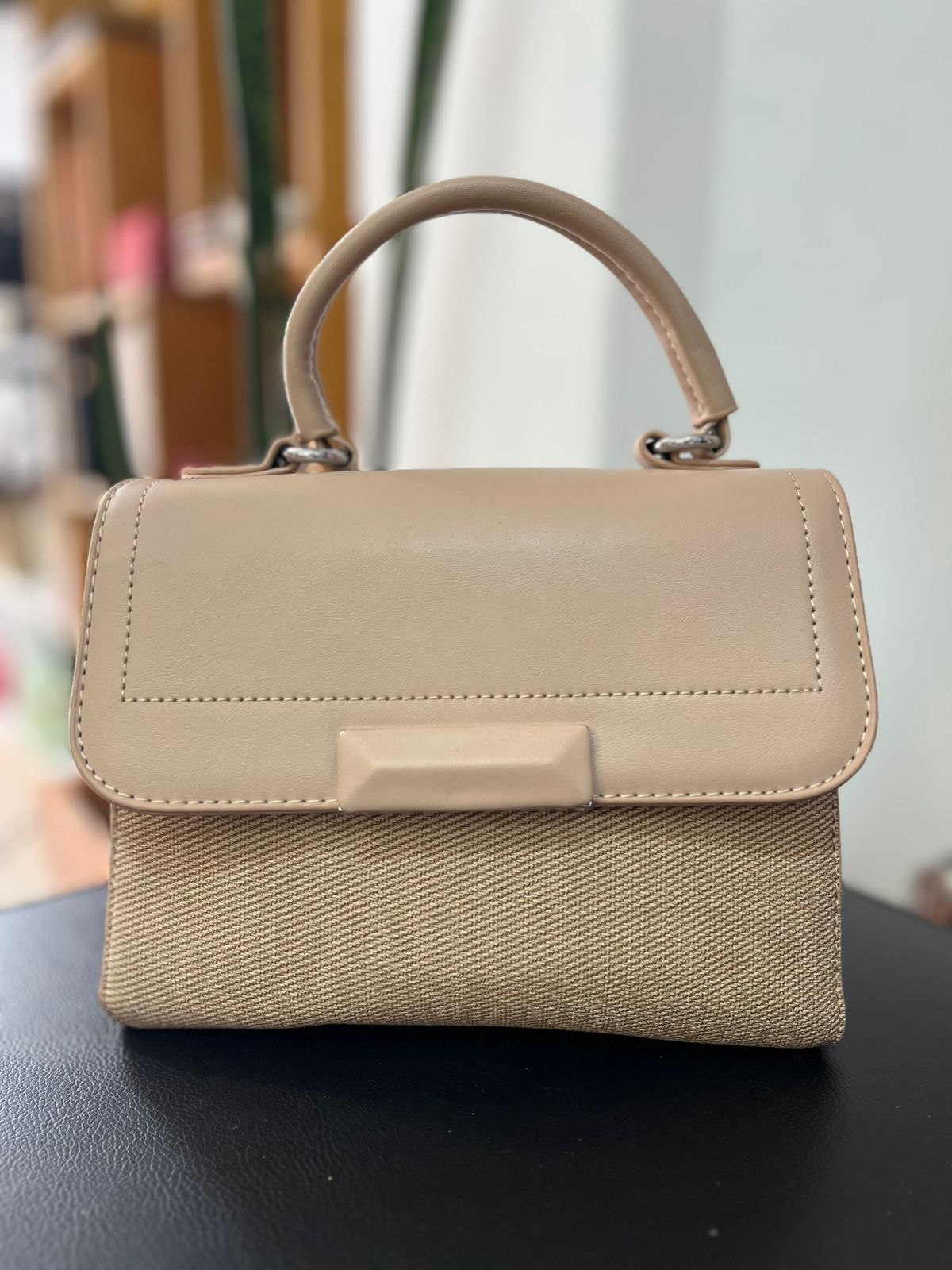 BOLSO PALO DE ROSA Y CAFÉ 1234