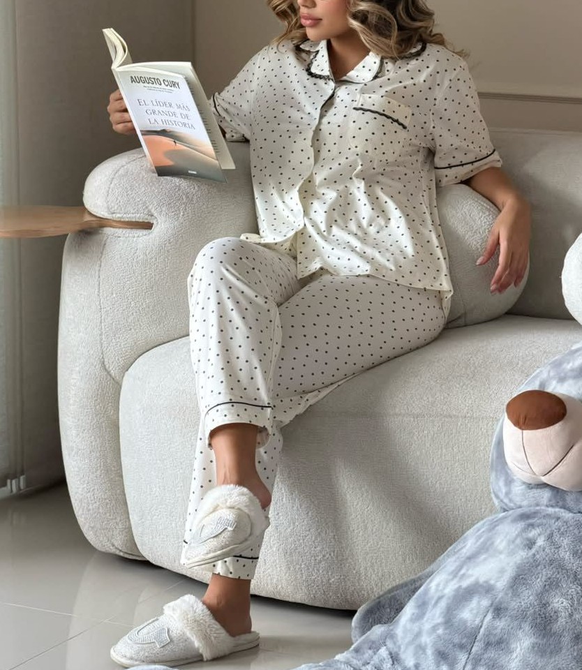 PIJAMA PANTALON Y BLUSA BOTON FLORES YIGIANNIFEN 918/314