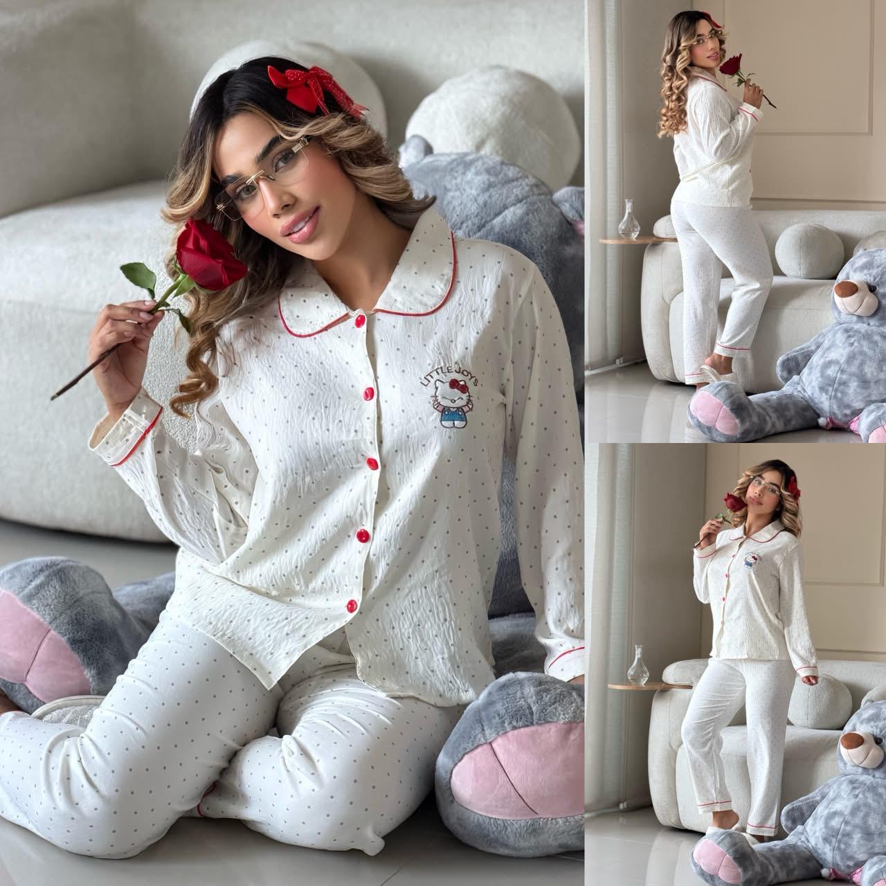 PIJAMA PANTALON MANGA LARGA HELLO KITTY PUNTOS 776