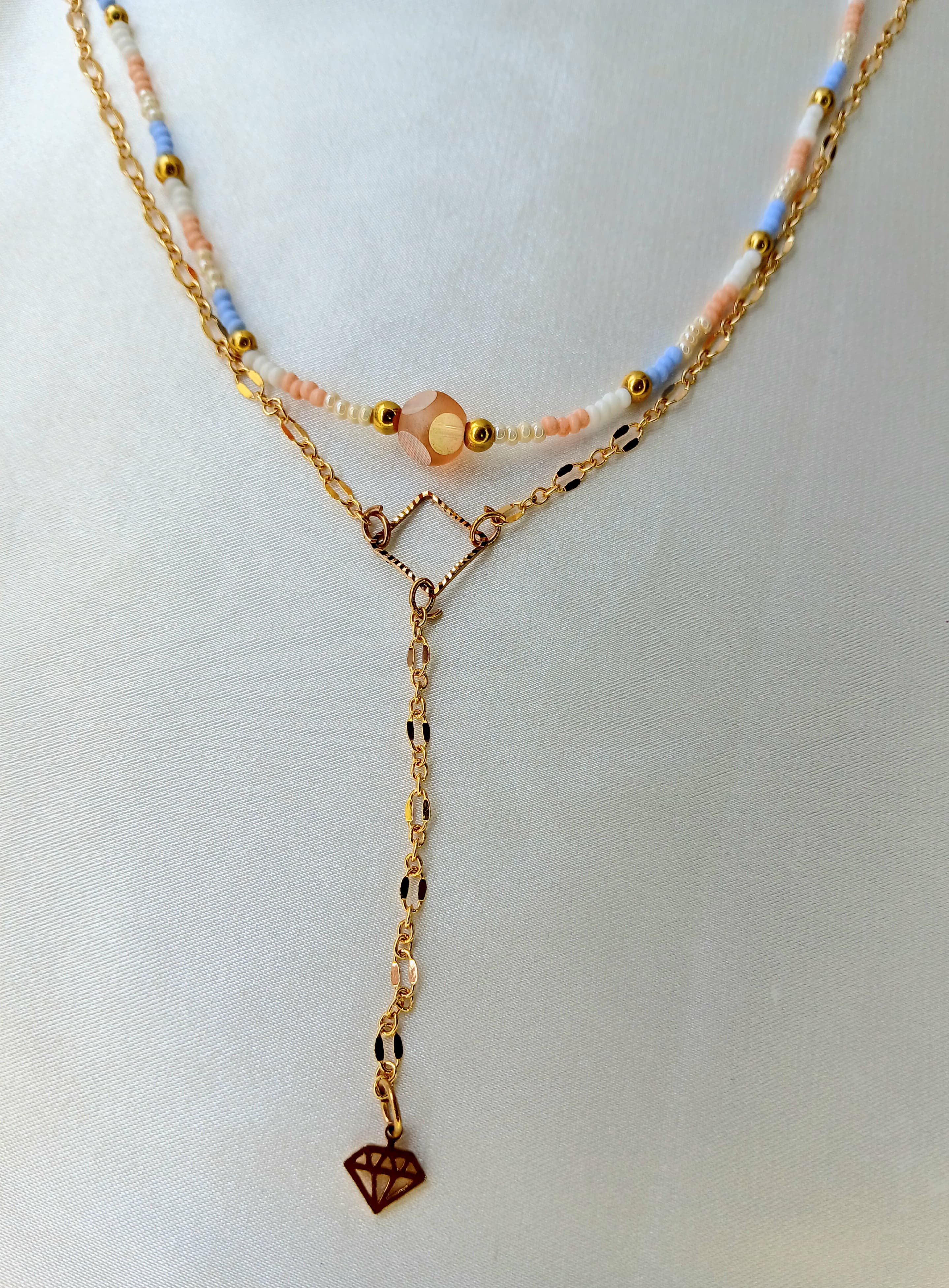 COLLAR DOBLE DIAMANTE