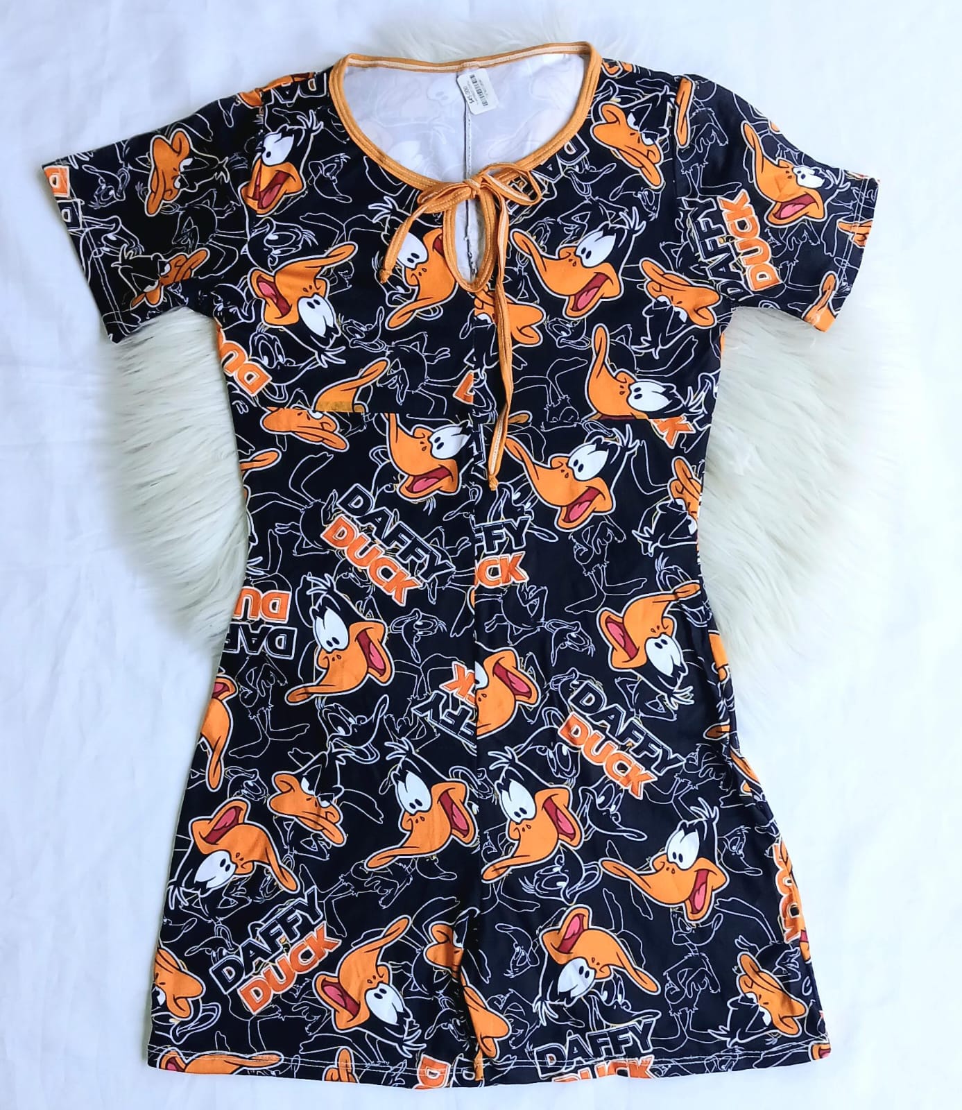 Pijama enterizo corto estampado pato