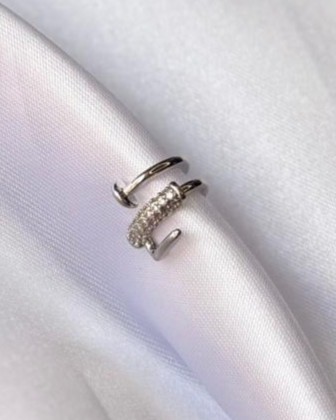 YOGJU231103   RODINADO EARCUFF C/ PIEDRAS