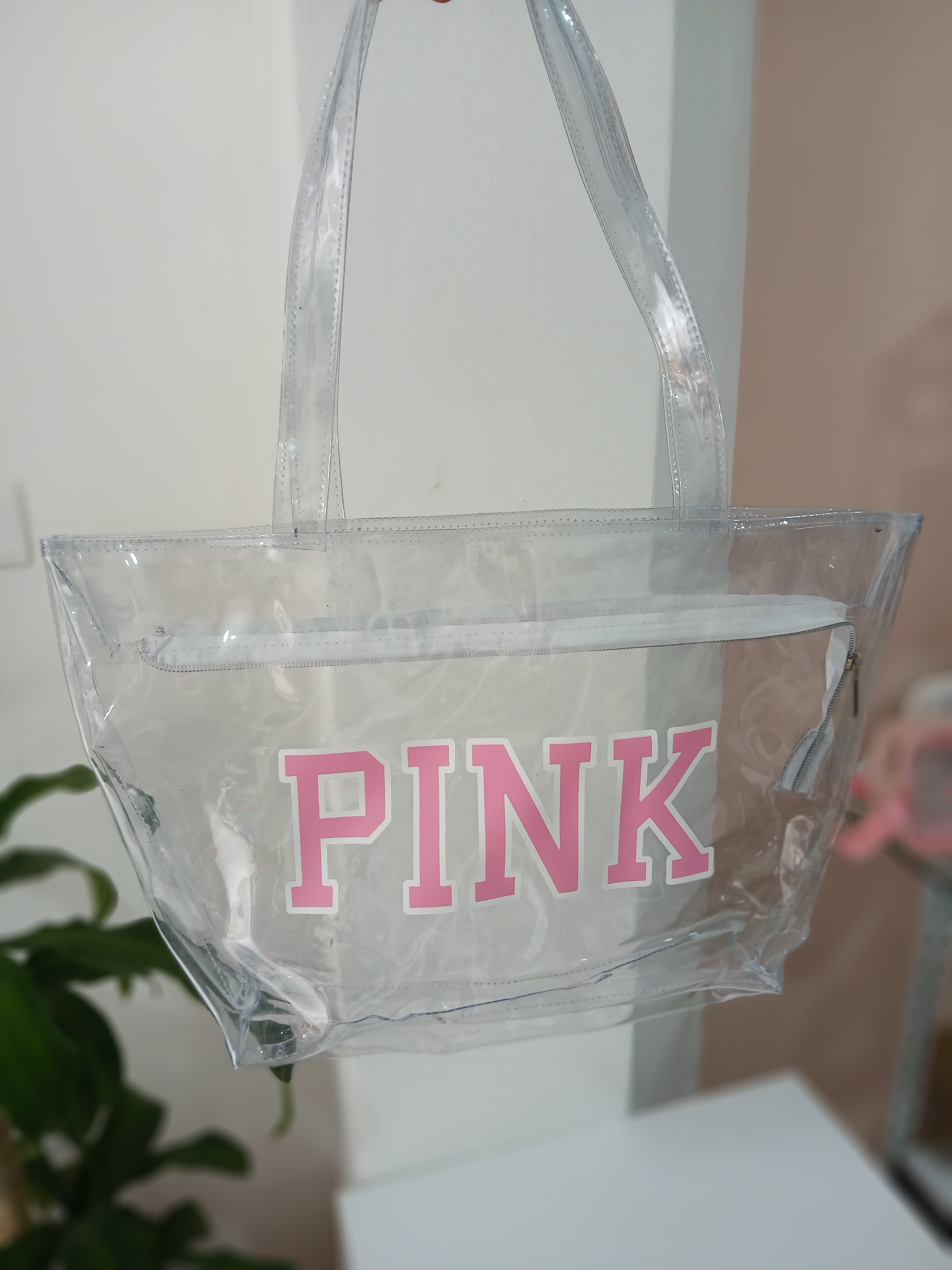 Bolso playero pink plastico 3