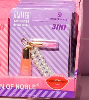 LIP GLOSS CON LLAVERO PERLAS D-8