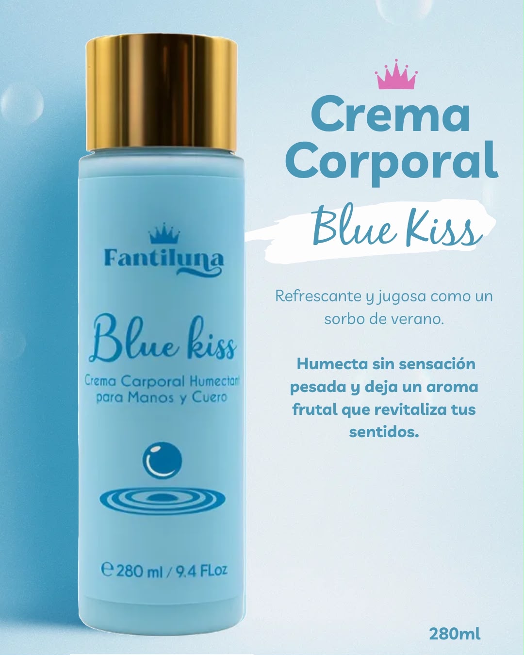 CREMA CORPORAL BLUE KISS FANTILUNA 280ML