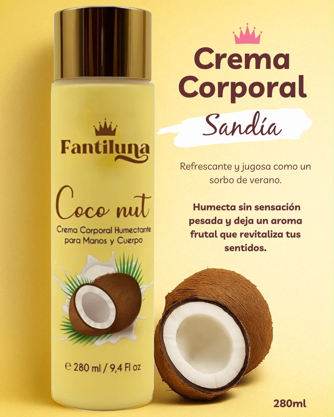 CREMA CORPORAL COCO FANTILUNA 280ML