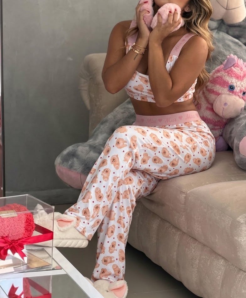 PIJAMA PANTALON Y TOP PERRO MIIA 865