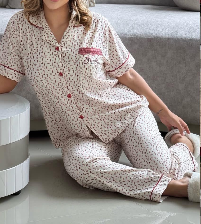 PIJAMA PANTALON CAMISA BOTONES LOVE 9180067